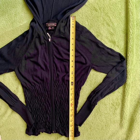 Dark Navy Blue Zip Hoodie size Medium - Picture 4 of 6